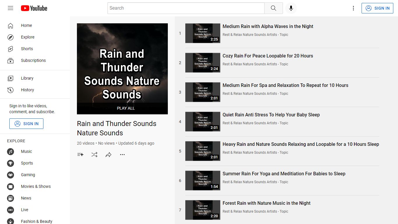 Rain and Thunder Sounds Nature Sounds - YouTube